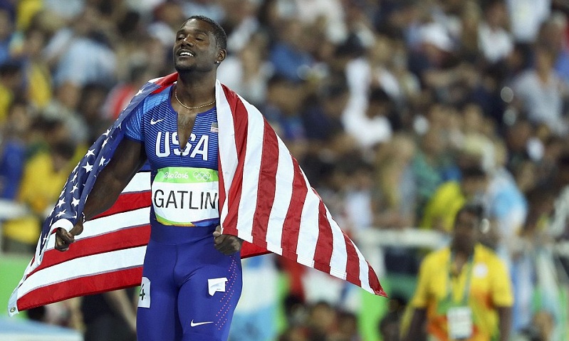 'We work 365 days a year to be here for nine seconds,' Gatlin said after winning his third Olympic medal. 'At the age of 34, to race these young guys and still make the podium feels so good' 